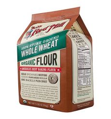 Bob's Red Mill Organic Whole Wheat Flour, 5 Pound * 4