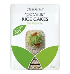Clear Spring Organic GF Rice Cakes - No Added Salt 130g x12
