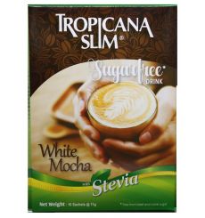 TROPICANA SLIM Sugar Free Drink White Mocha W.Stevia 110g (10 Sachet)