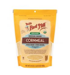Bob's Red Mill Organic Cornmeal Flour Medium (24 OZS X 4) New