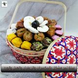 Basket of dates mixed with nuts, saffron, cardamom and roses (0.750 Grams)