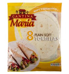 CANTINA MARIA  Flour Tortillas Plain Soft Med 8 Pieces 320g