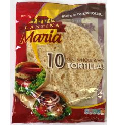 CANTINA MARIA  Flour Tortillas Whole Wheat Mini 10 Pieces 250g