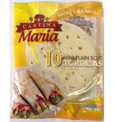 CANTINA MARIA  Flour Tortillas Plain Soft Mini 10 Pieces 250g