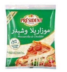 President Shredded (Mozarella+Cheddar)200gm*20 - KSA