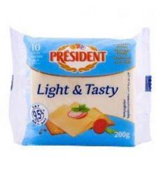 Cheese President 10 Slices LIGHT 200gm*36 20%FDM - KSA