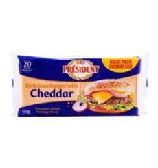 Cheese President 20 Slices BURGER&CHEDDAR400g*18 - KSA