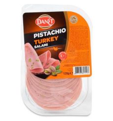 Salami Turkey Pistachio Sliced 120 g