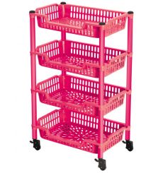 Action Plastic Rack with Wheel (4 Layer)