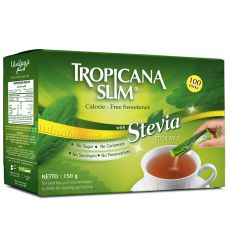 TROPICANA SLIM Sweetener Zero Calorie W.Stevia 150g (100 Sticks)