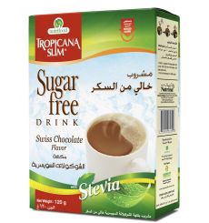 TROPICANA SLIM Sugar Free Drink Chocolate W.Stevia 120g (10 Sachet)