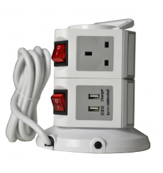 Spectrum 6 Way with 2 USB Power Extension