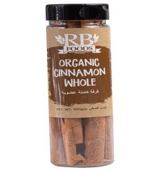 RB FOODS Organic Cinnamon Whole 100g * 20